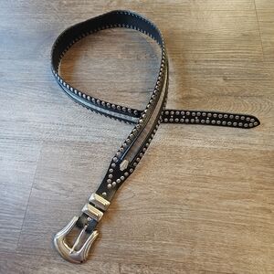 Vintage Studded Genuine Leather Oak Tree Chainlink Belt size 38